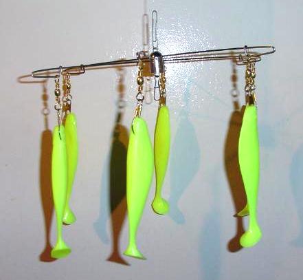 20 inch 4 arm Umbrella Rig with Parachute and 9 inch shads Ready
