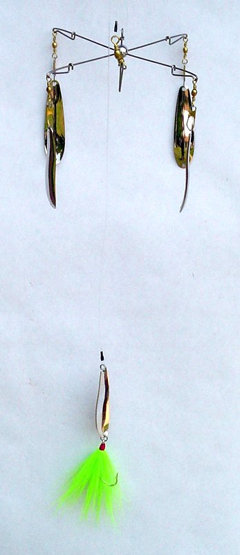 5 Arms Alabama Rig Fishing Lure Umbrella Rig w/Spinner for Striper Boat  Trolling